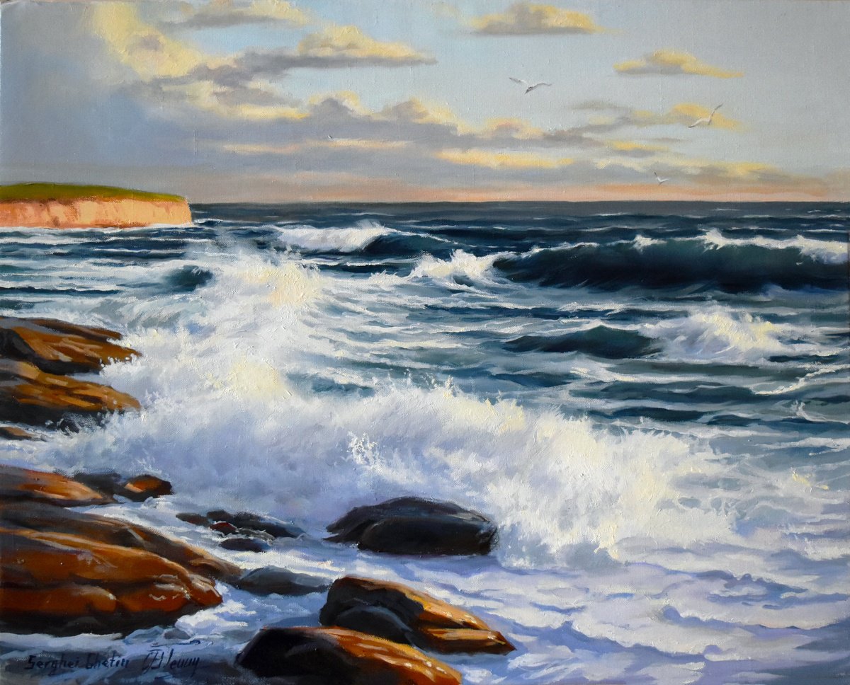 A seascape with waves II by Serghei Ghetiu