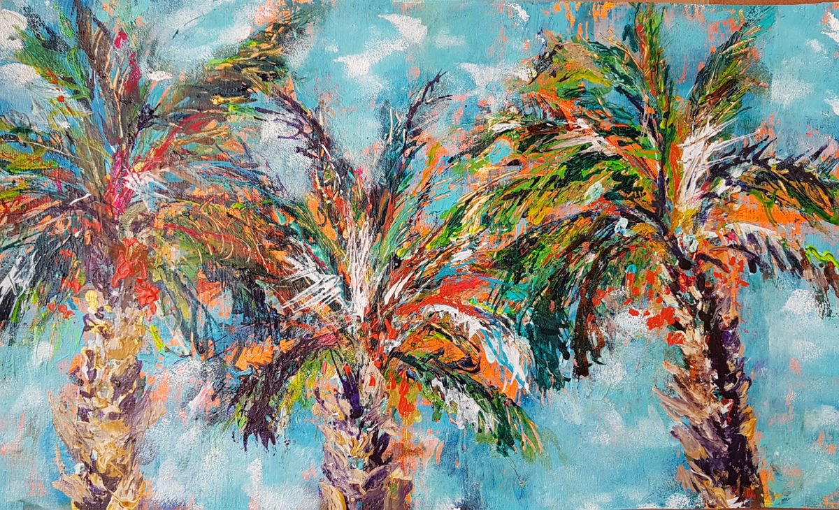 Palm trees in Los Alczares by Silvia Flores Vitiello