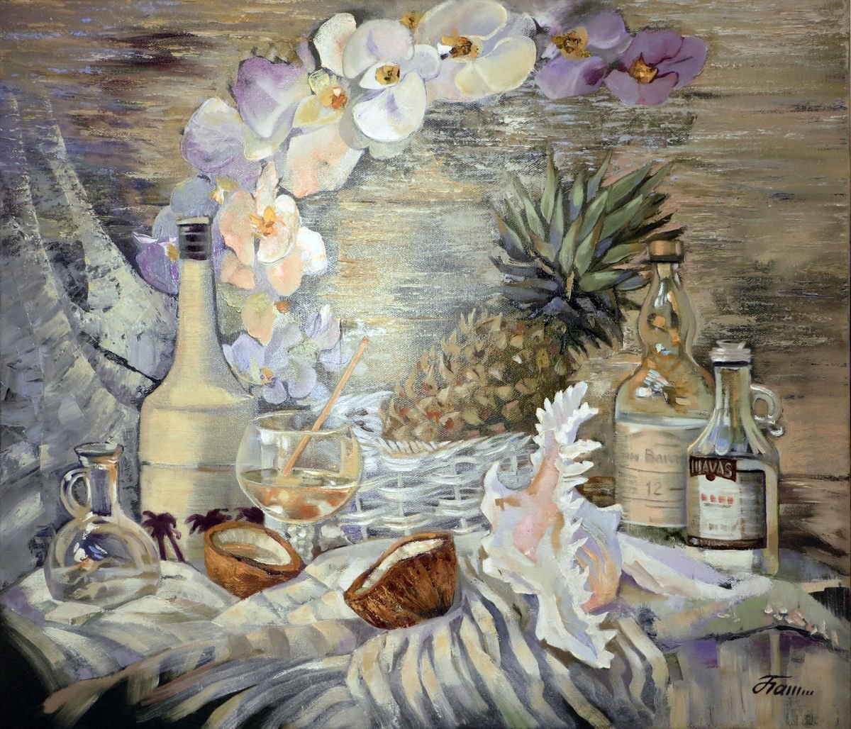 WHEN WANTED EXOTIC, oil on canvas, 70 x 60 by Olga Panina