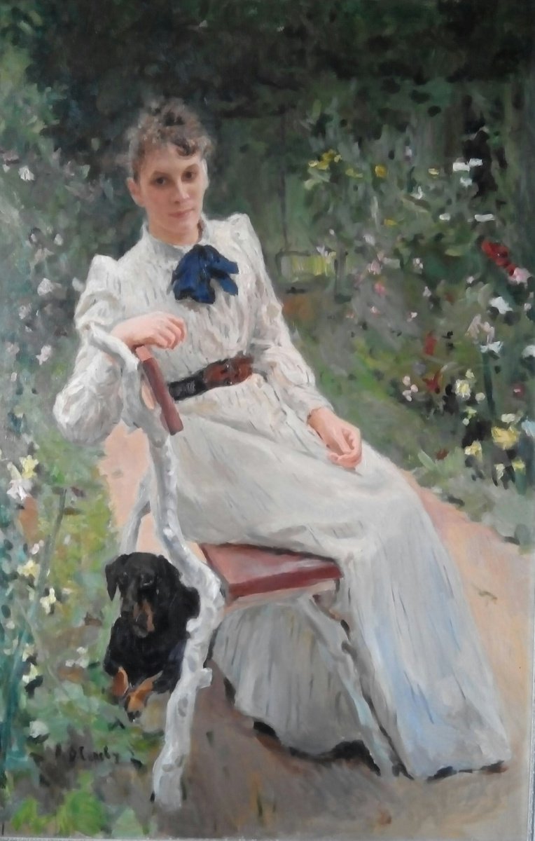 Copy of painting Olga Fedorovna Tamara by Valentin Serov. by Nina Ezerskaya