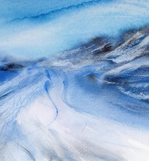 Mountains. Snowy silence. by Elena Genkin