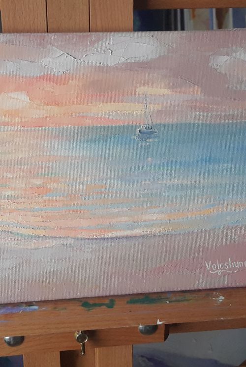 Sea on the sunset by Mary Voloshyna