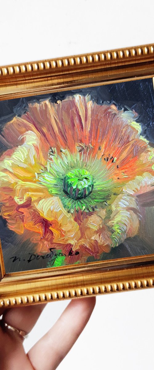 Poppy painting original by Nataly Derevyanko