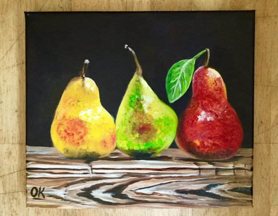 Pears. Still life .