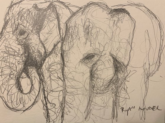 Elephants 12x16