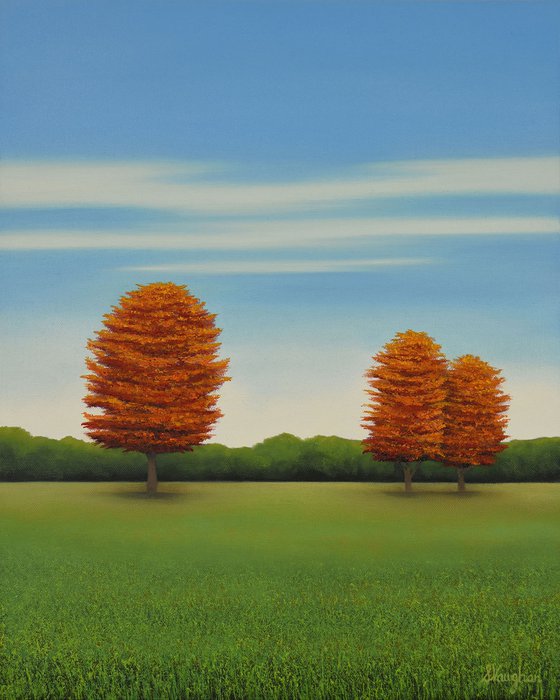 Fall Trees - Blue Sky