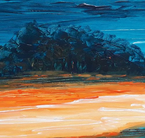 Down the River II - Small Painting Study by Danijela Dan