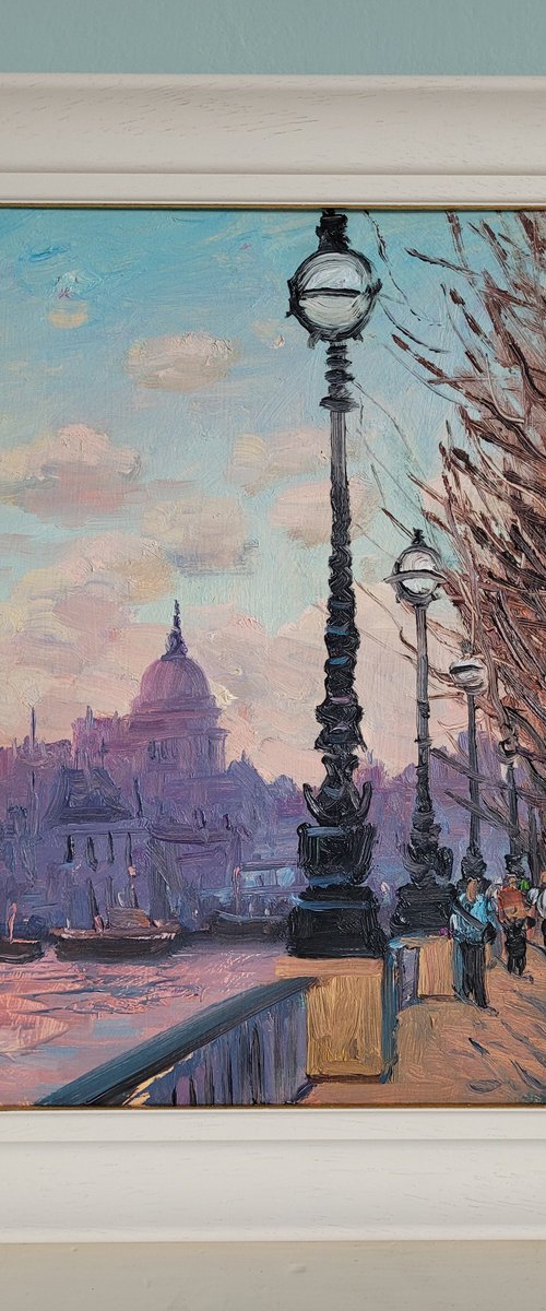 London sunset from Southbank by Roberto Ponte