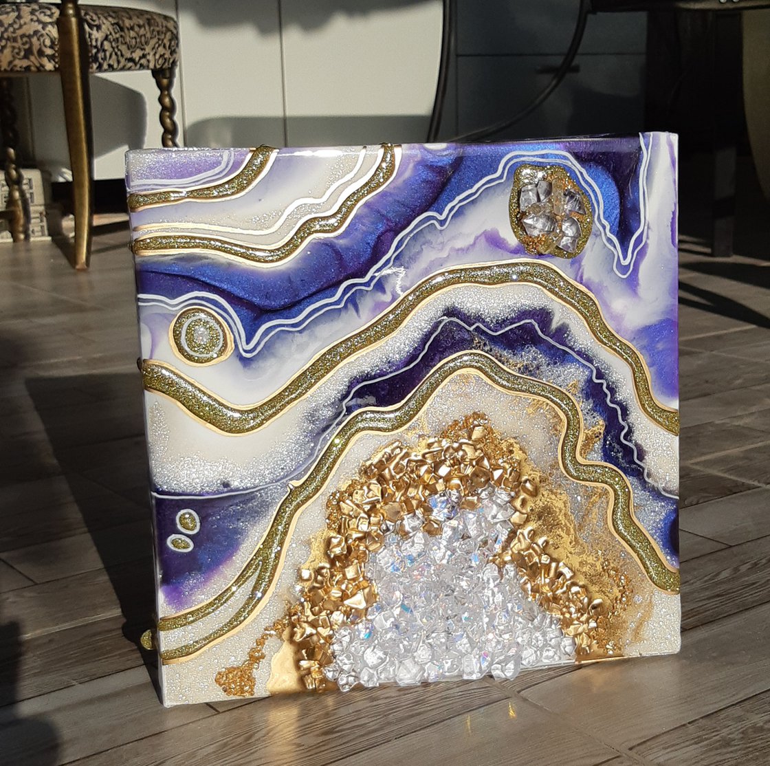 Dimond Pink Rose Geode Art, Marble Art. Geode wall art, Resin art, Resin  painting Yoga Mat by Alexandra Dobreikin - Fine Art America