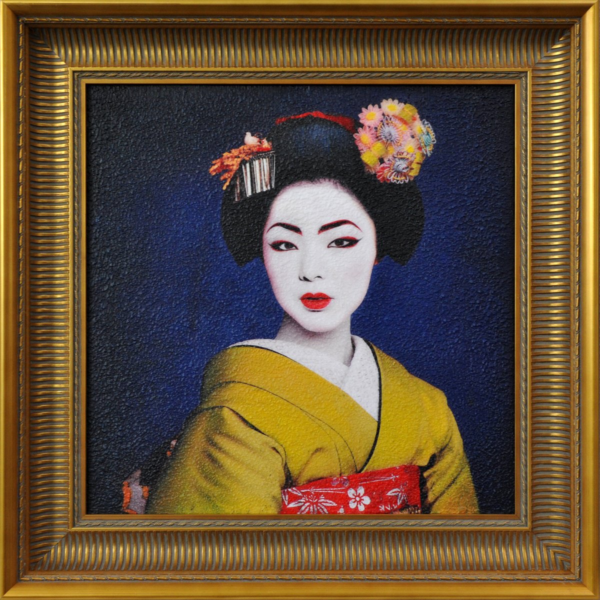 Portrait Painting By Karin Vermeer, 22 X 22", Geisha, Original Artwork