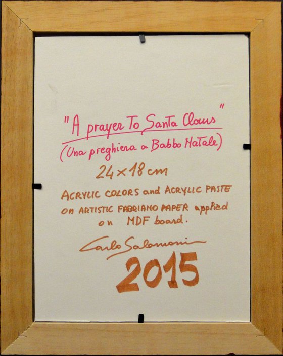 A PRAYER TO SANTA CLAUS -(framed)