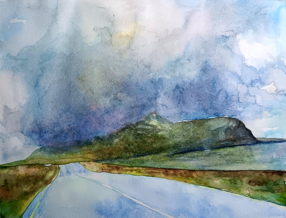 Clouds covering Mount Errigal by Richard Freer