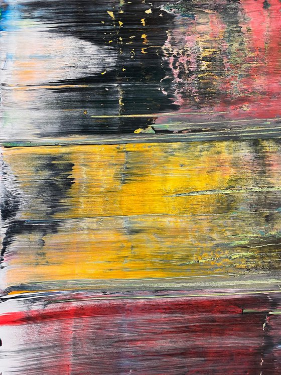 "We're All Mad Here" - Save As A Series - Original PMS Large Abstract Acrylic Painting Triptych On Canvas - 100" x 40"