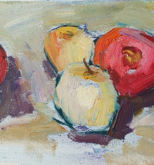 Apples and pomegranate by Olga Samar