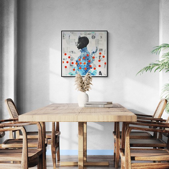 316_Vibrant Blue Portrait with Orange