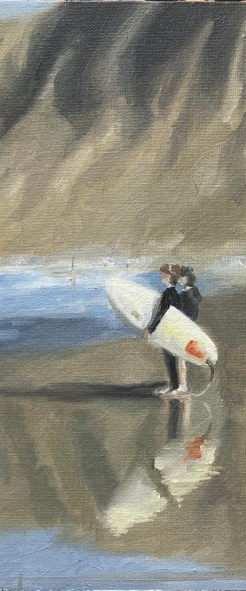 Surfers Waiting by Helen Sinfield
