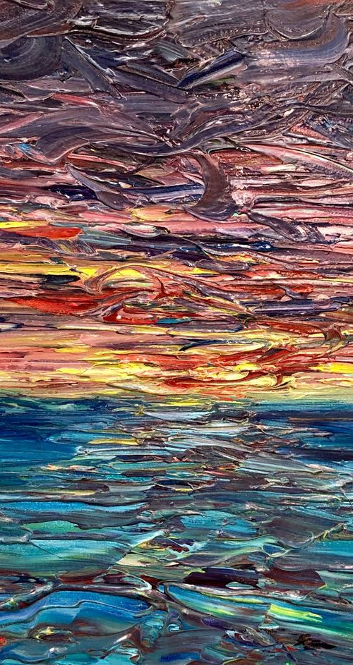 Another Sunset In Impasto Study by Robert  Tillberg