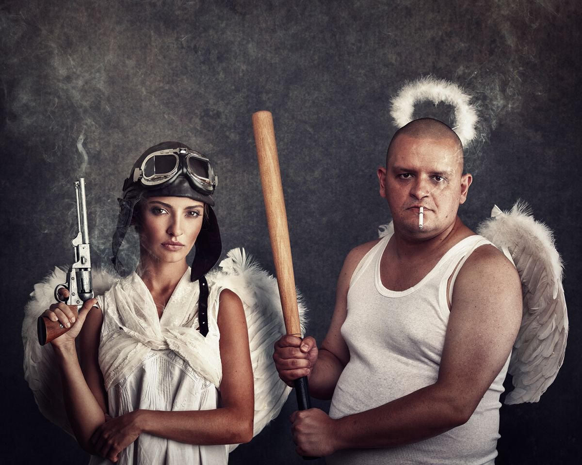 Photorealistic Photograph , Angels On Duty By Peter Zelei, 39 X 32, Artwork For Sale On Artfinder