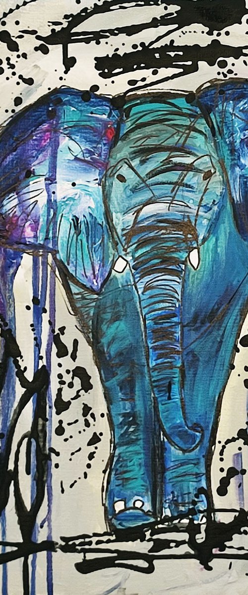 Le puissant éléphant by ÂME SAUVAGE