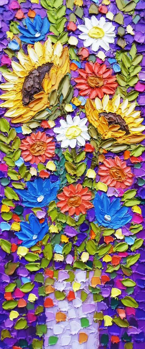 Sunflowers and Purple by Paige Castile