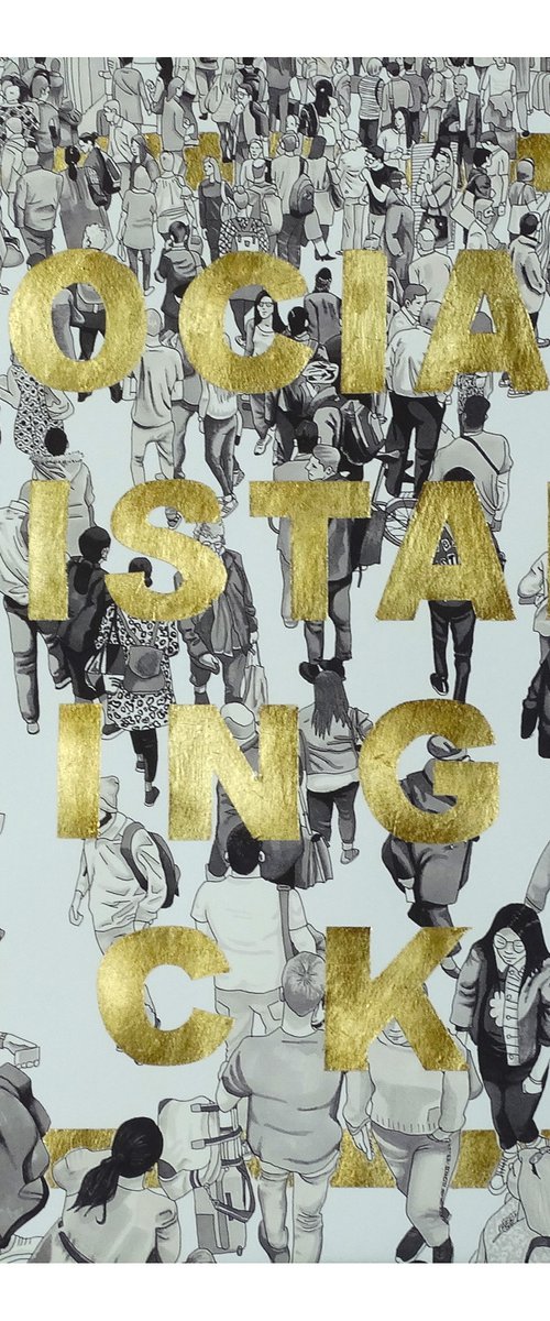 “Social Distancing Sucks” (Gold) by Arturo Garcia de las Heras (Agheras73)