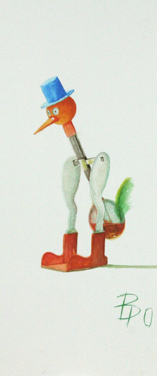 Sketch for "Lucky bird" - 1 by Paolo Borile
