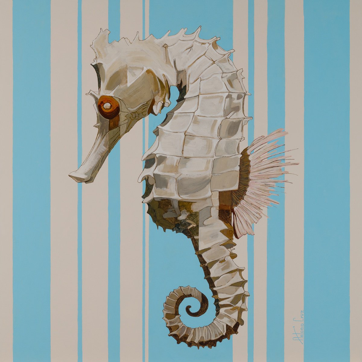  Striped Serenity By Antonio Cruz, 24 X 24, Artwork For Sale On Artfinder