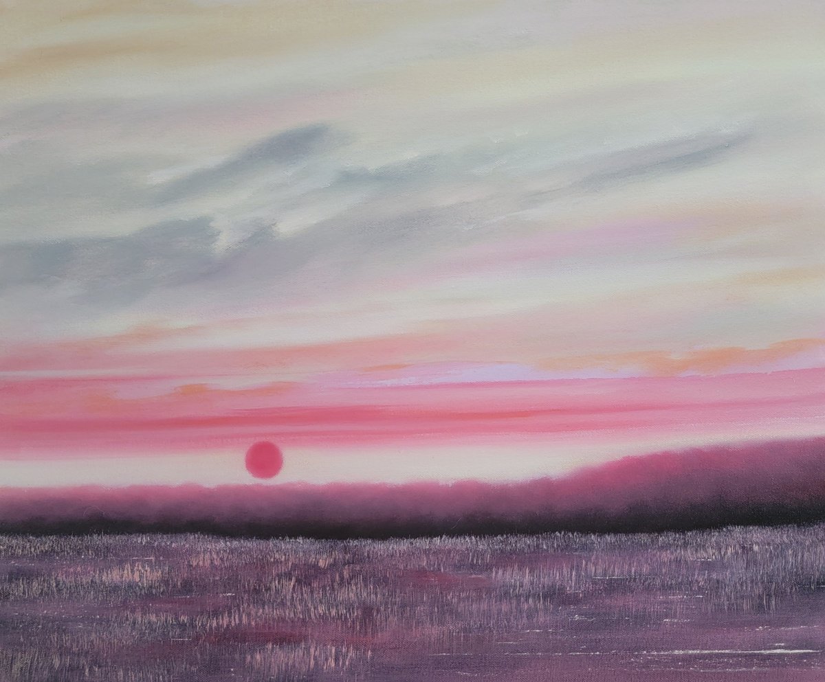 Impressionistic Landscape Oil Painting By Faith Patterson, 24 X 20, Morning Affirmation, Original Artwork