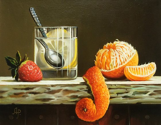 Still life with strawberries