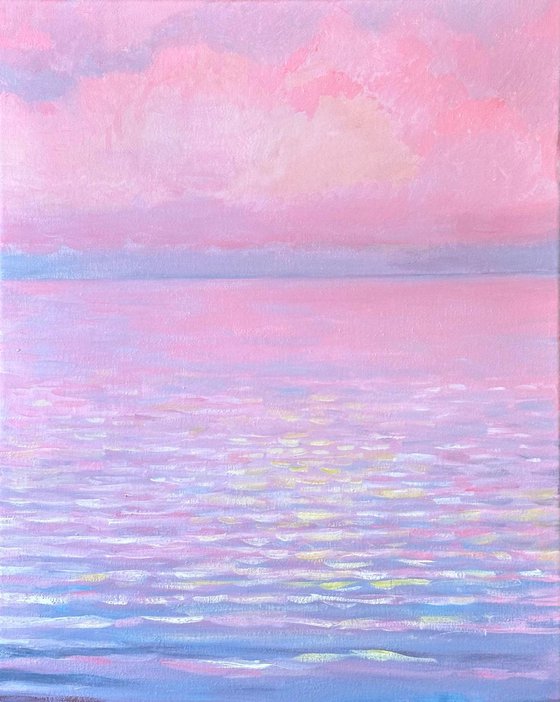 Pink Clouds over the Sea