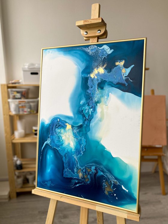 Blue Ocean Abstract Painting