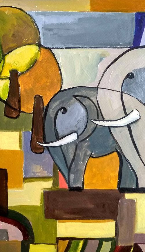 Elephants by Ann Krasikova