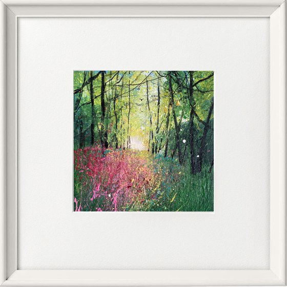 Seasons - Late Spring Pink Foxgloves framed