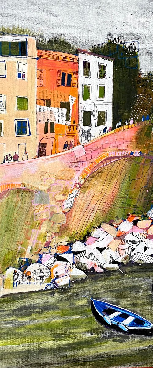 Boats in Vernazza by Anastasia YOUKKI Mamoshina