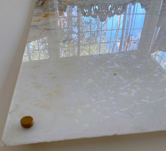 Pearl Sanskrit 4, Original Acrylic painting, Handmade artwork, One of a kind