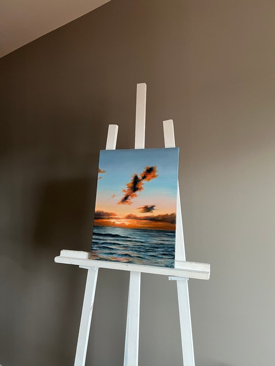 Fading Fire Over Water