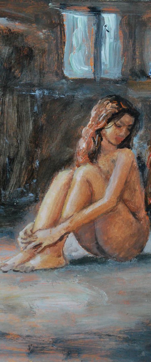 Girl sitting by Vishalandra Dakur