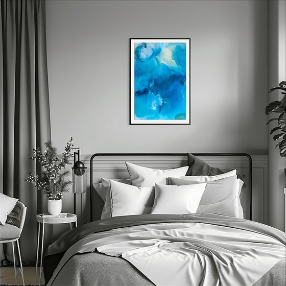 Ocean Blue Abstract Artwork