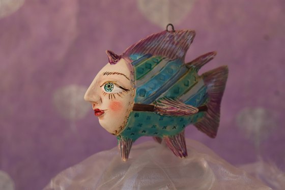 Blue Sky Fish 2021. Tiny  sculpture