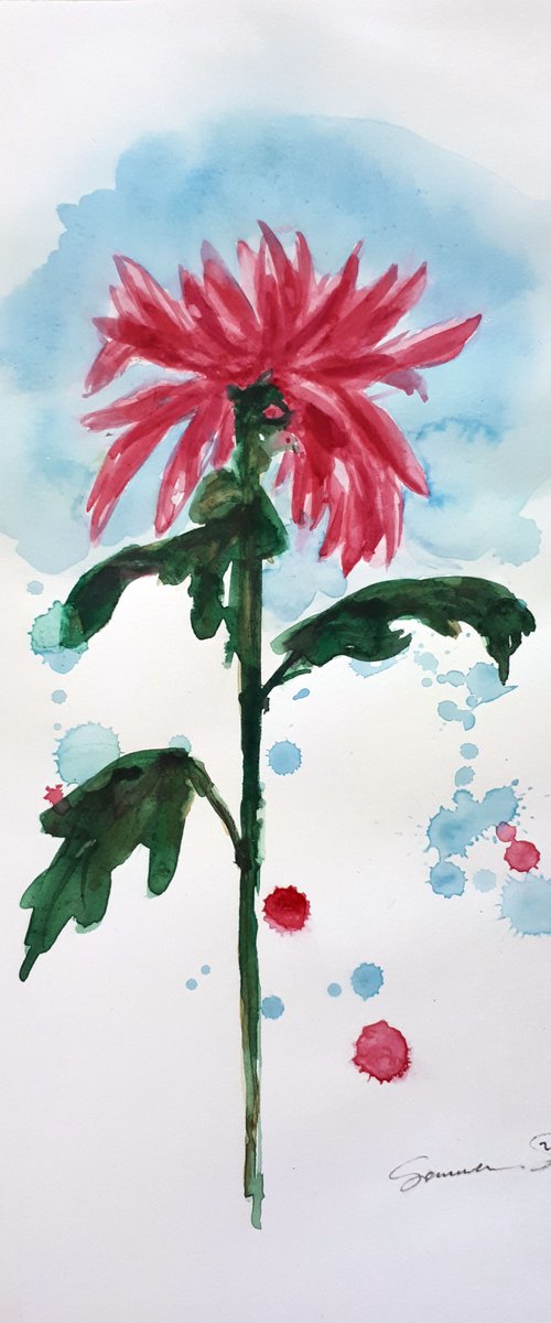 Сhrysanthemum... /  ORIGINAL PAINTING by Salana Art Gallery