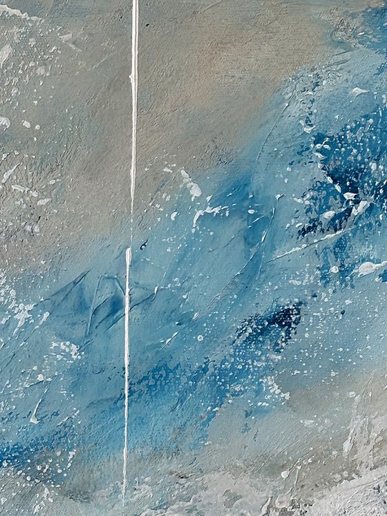 Azure Tidal Layers-Blue landscape