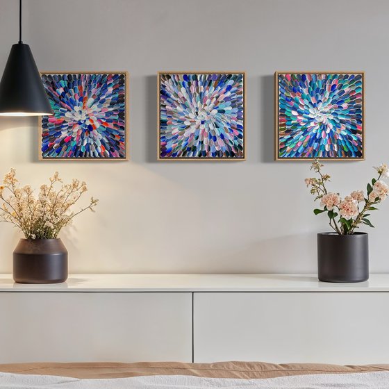 Blooms 44 - triptych