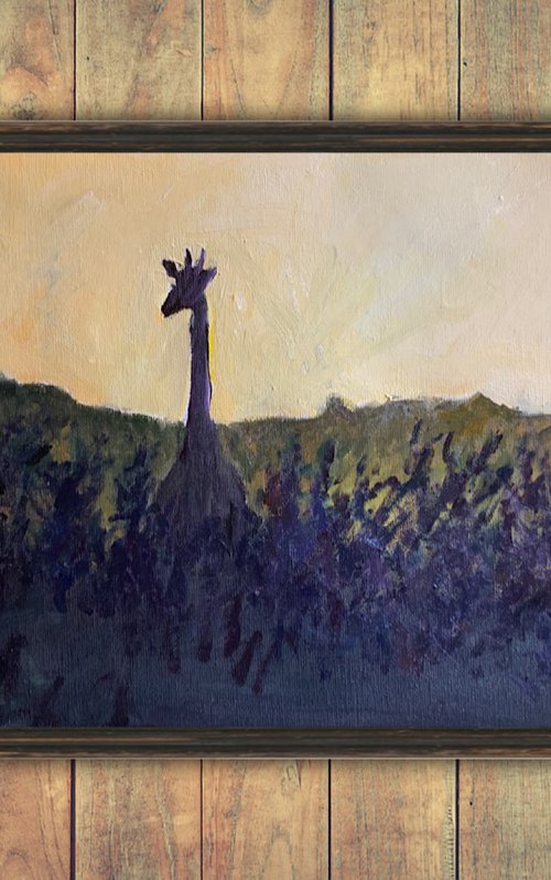 Giraffe at Sunset by Ryan  Louder