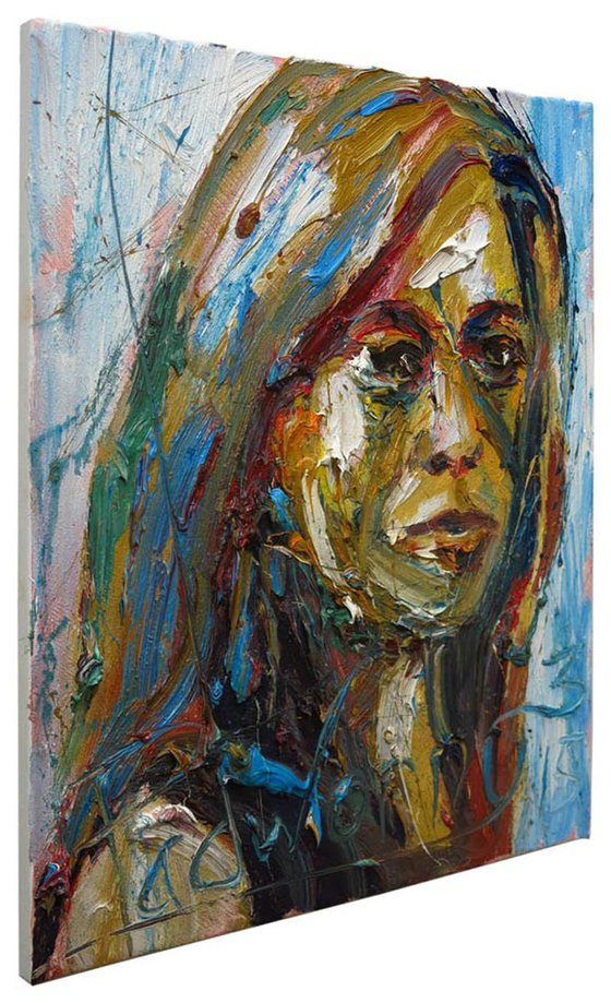 UNTITLED x1045 - Original oil painting female portrait