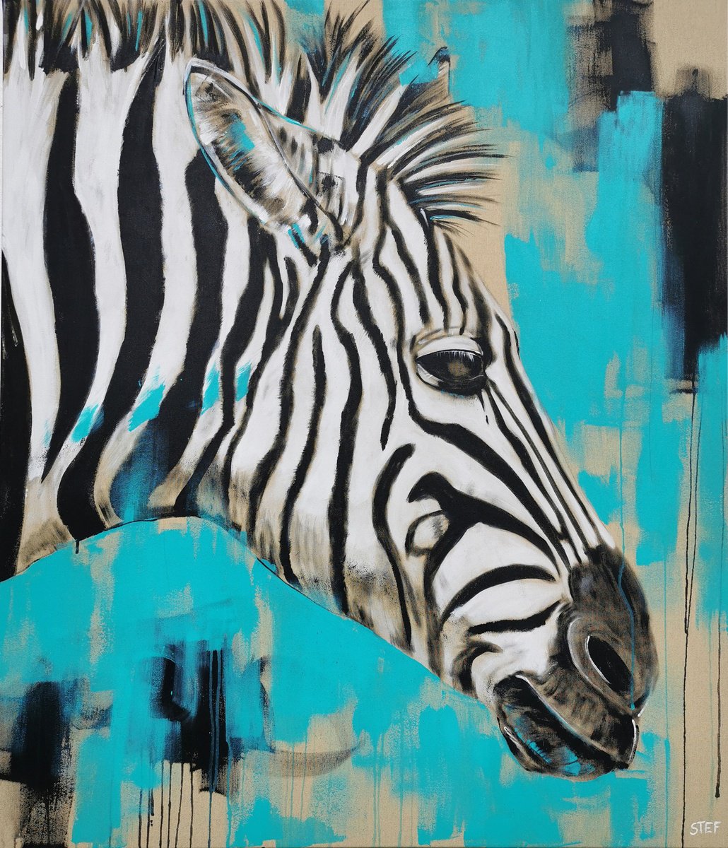 Zebra - Red List By Stefanie Rogge, 39 X 47, Artwork For Sale On Artfinder