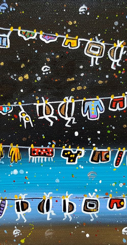Cute Laundry Televisions in Space.. by Maria Luisa  Azzini
