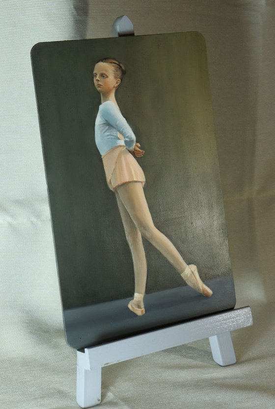 Young Dancer Painting, Ballerina, Dance, Framed and Ready to Hang, Ballet Painting by Alex Jabore