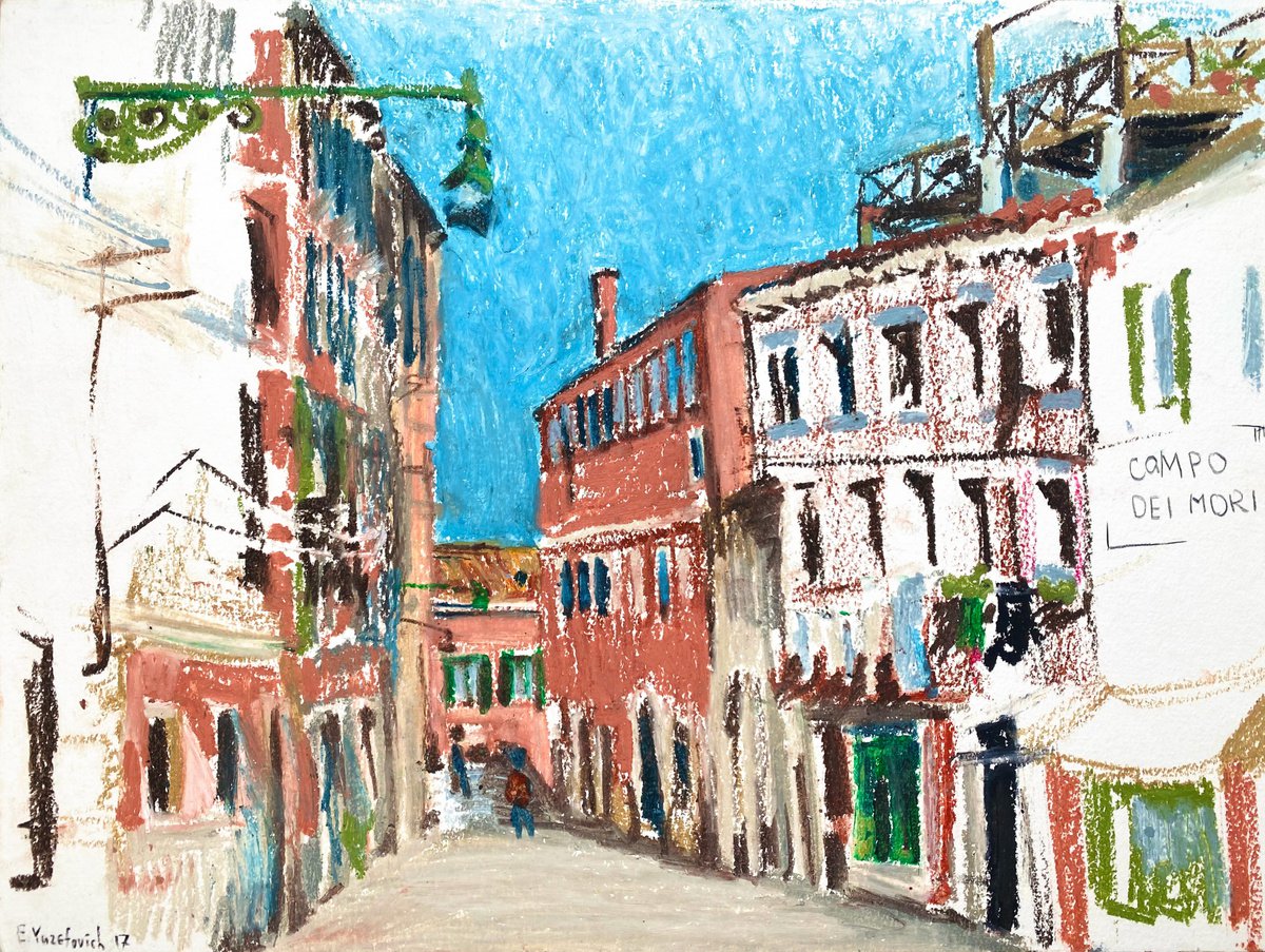 Impressionistic Painting , Venice. Campo Dei Mori By Elena Yuzefovich, 16 X 12, Artwork For Sale On Artfinder