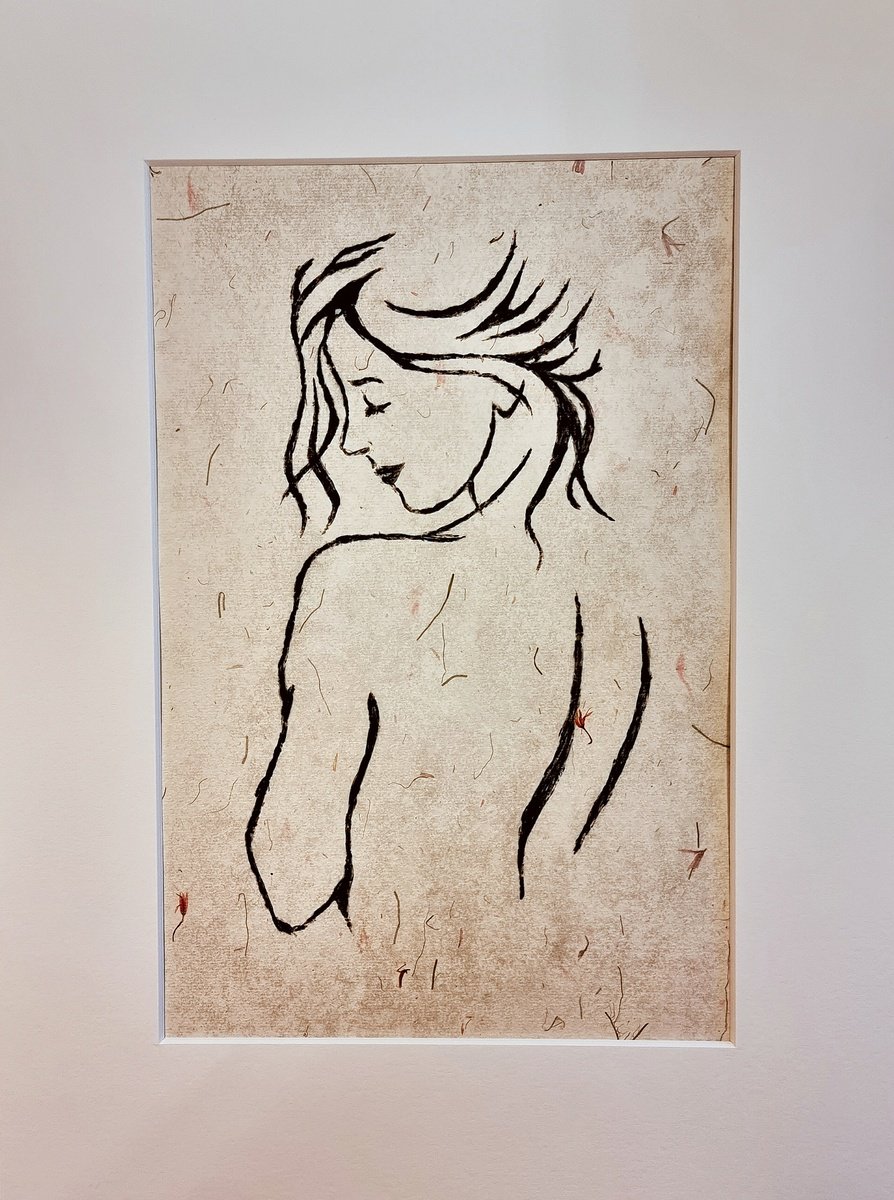 Expressive Portrait Etchings & Engravings By Artmoods Tp, 12 X 16, Tender, Unique, Original Artwork