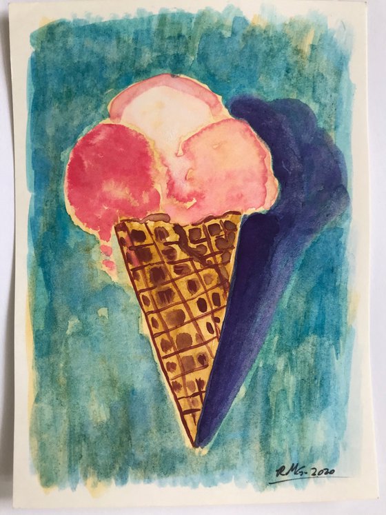 strawberry Ice Cream Cone"